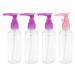 Canjerusof 4 pieces empty refillable plastic dispenser pumping bags for lotion shampoo massage oil Dispensing bottle pump dispenser bottles shampoo travel bottles random color 100ml