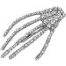 Wekicici Rhinestone Skeleton Hand Hair Clips- Set of 2, for Women and Girls - Gothic Punk Horror Skull Hairpin - Fashion Barrette Accessories in Silver - Buy Online on GoSupps.com