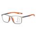 Fashion progress reading glasses progressive multifocus anti-blue light glasses men reading aid anti-fatigue glasses (color: orange size: 2.0x) 2.0x orange