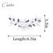 Blue Crystal Bride Wedding Hair Comb - Silver Flower Bridal Hair Accessories for Women and Girls - Buy Online on GoSupps.com