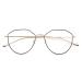 Cyxus Blue Light Filter Glasses Women Geometry Fashion Lightweight Unique Eyewear (8009-Blackgold) 04-3black
