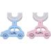 U-Shaped Toothbrush with Soft Silicone Head - 2 Pack Cute Cartoon Car Design | International Shipping - Buy Online on GoSupps.com