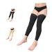 Thigh High 15-20 mmHg Compression Wide Leg Calf Inside Zipper No Foot (Black 3X-Large) 3X-Large Black