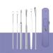 6 Pcs Ear Pick Earwax Removal Kit Innovative Spring Earwax Cleaner Tool Set Ear Cleansing Tool Set with Storage Box (Purple)