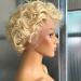 Short Pixie Cut Curly Bob Wig 613 Blond Human Hair Lace Front - Glueless Brazilian Virgin Hair Pix Style Pre Plucked with Baby Hair - Buy Online on GoSupps.com