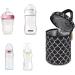 DZOZO Insulated Baby Bottle Bag - Portable Breastmilk Cooler and Milk Bottle Holder (Black) - Buy Online on GoSupps.com