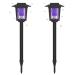 2 Pack Solar Bug Zapper Outdoor Solar Mosquito Zapper Powered Bug Zapper LED Mosquito Killer Light Lamp(22.44 * 5.9 ) for Indoor and Garden Use 2Pack-01