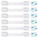Child Safety Cabinet Locks - (6Pack) Including (6 Extra 3M Tape) Baby Proofing Latches to Drawer-Door Fridge-Oven-Toilet Seat-Kitchen-Cupboard Appliance Can with 3M Adhesive - Adjustable Strap