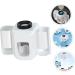 Zerodeko Toothpaste Holder & Toothbrush Organizer - 4 Slot Wall-Mounted Dispenser | Reusable Toothpaste Rack | TPE Material | White | 12.5x9x5.5cm - Buy Online on GoSupps.com