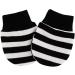 KERDEJAR Baby Anti-Scratching Cotton Gloves - Newborn Protection Mittens | Black & White Stripes (1 Pair) - Buy Online on GoSupps.com