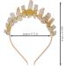 Brawlady Women Raw Crystal Headband Tiara Crown Headband Boho Quartz Witch Bridal Headpiece for Girls (gradient yellow) - Buy Online on GoSupps.com