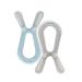Baby Molar Teether | ZoLi Bunny Baby Teething Toy Gum Massaging Molar Gums Relief Easy to Hold and chew BPA Phthalate and Toxin Free teether Mist Blue + ash Grey (Pack of 2)