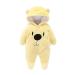 Voopptaw Warm Baby Winter Jumpsuit Fleece Romper Suits Cute Thick Bear Snowsuit for 0-12months 0-3 Months #1 yellow