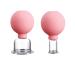 2 Pieces Glass Facial Cupping Set, Silicone Cupping Cups Vacuum Suction Cupping Cups for Face Skin Back Shoulder Muscle (Pink)
