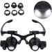Headband LED Light Glasses Magnifier 10X 15X 20X 25X Dual Eye Loupe Lens for Watchmaker Optical Lens Glass Magnifier - Buy Online on GoSupps.com