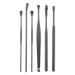4sets of Ear Steel Stainless Men Cleaning Black for Removal Clean Remover Curette Wax Bag Spoon Scraper Cleaner with Tools Care Reusable Kit Spiral Women Tool Portable Pick Black 11.5X2.7X1cm