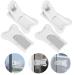 Wenrero 4 pieces sliding door block sliding door safety lock with 3m glue for gluing from ABS 7cm safety lock sliding door lock without drilling child lock for windows closet door sliding door