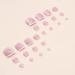 24Pcs Pink Press On Toenails with Cute Flower Design - Glossy Acrylic False Toe Nails for Women and Girls - Buy Online on GoSupps.com