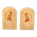 2 Pcs Silicone Ear Model Light Skin Color Piercing Practice 3D Ear Model Realistic Soft Silicone Ear Mold for Acupuncture Jewelry Audio Music Recording & Education