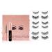 6 Pairs Magnetic Eyelash & Eyeliner Kit - Reusable Faux Lashes with Easy Application & Rose Golden Box - Buy Online on GoSupps.com