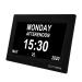 Exmate Digital calendar alarm for the day watch 10 "Large LCD display 8 multilingual day alarms with 13 alarm options slumber function 2 car DIM for home office older people black 10"