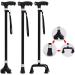 3-in-1 Crutches Detachable base crutch aluminum alloy cane with LED light Walking Canes Elderly Non-slip Walker Interesting Selfless dedication - Buy Online on GoSupps.com