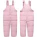 Kids Winter Puffer Jacket and Snow Bib Pants Ski Suits Set | 3-4 Years | Pink - Buy Online on GoSupps.com
