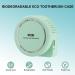 Eco-Friendly UV Toothbrush Sanitizer with 3-Minute Timer & Portable Holder - Rechargeable Green Biodegradable Case - Buy Online on GoSupps.com