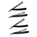 Beavorty 4 piece of razor durable razor foldable hairdresser shaver men when shaving hand razor for men old -fashioned knife holder man