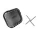 Allayu Portable Dental Case Retainer Braces Storage Box Seal Plastic Container with Partition Cotton Swab Holder for Home Gray S S Grey