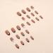 24Pcs Almond French Tip Short Press On Nails with Nude Pink Design for Women - Glossy Acrylic False Nails for Girls - Buy Online on GoSupps.com