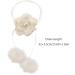 Oralgo White Flower Necklace - Plush Camellia Pendant Collarbone Chain | Elegant Light Jewelry for International Shipping - Buy Online on GoSupps.com