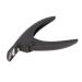 Nail Tip Cutter Stainless Steel DIY Portable False Nail Tip Clipper Adjustable for Round Nail(Black)