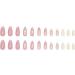 Justotry 24 Pcs Stiletto Heart Peach Pink Short False Nails with Nail Glue - Almond Medium Press On Nails for Women's Nail Art - Buy Online on GoSupps.com