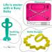 Busy Baby Teething Spoon - 2-in-1 Teether & Training Spoon for Babies and Toddlers - Food Grade Silicone, BPA Free, Pink - Buy Online on GoSupps.com