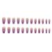 YoYoee Gradient Long Coffin False Nails - 24PCS Bling Purple Full Cover Tips for Women - Buy Online on GoSupps.com