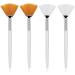 Sibba 4 Pcs Facial brushes Fan Brushes Acid Applicator Brush Makeup Brush with Clear Plastic Handle Cosmetic Applying tools for Mud Face Cream (4PCS) - Buy Online on GoSupps.com