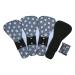 MUMBABY 5pcs 16inch Ultra-deep Sleep Overnight Charcoal Bamboo Mama Cloth/ Menstrual Pads/ Reusable Sanitary Pads (Footprint)