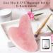 5 in 1 Gua Sha Facial Tool - Natural Rose Quartz & Amethyst - Tension Relief Puffiness Reduction & Pampering Massage for Face & Body - Buy Online on GoSupps.com