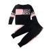 ZOEREA Baby Girl Clothes Set Long Sleeve Fashion Leopard Sweatshirt Tops + Harem Pants Infant Newborn Girls Spring Fall Outfits Sets 2-3 Years Black