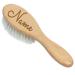 Baby hairbrush personalized with name engraved from wood and goat hair