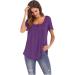 Shop Y2K Women's Crop Top - Aesthetic Short Sleeve Summer T-Shirt | Streetwear Blouse & Oversize Fashion in Gray Purple & White (4XL) - Buy Online on GoSupps.com