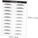 SKISUNO 4 Sheets Pairs Eyebrow Sticker Waterproof Long Lasting Simulation Eyebrow Hair-like Simulation Black - Buy Online on GoSupps.com