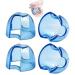 Wudaizhi 5pcs Dental Mouth Retractor Tube Expander Mouth Opener For Back Teeth As Clinic Oral Care Blue