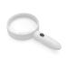 Magnifying Glass Large Diameter Handheld Magnifying Glass with 3 LED Lights 1 Purple Light- 150mm Diameter-6x Distortion-Free Lens for Seniors Magnifier