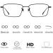 NYASAA Pure Titanium Reading Glasses for Men | Lightweight Blue Light Blocking Full Frame Eyewear 3.00x Noir - Shop Internationally - Buy Online on GoSupps.com