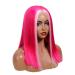 Buy SHIYID Hot Pink Lace Front Synthetic Wig | Heat Resistant Short Wig for Black Women & Drag Queens - Natural Hairline - Buy Online on GoSupps.com