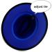 Gossifan Two Tone Fedora Hat for Women - Wide Brim Felt Panama Hat with Belt Buckle in Black/Royal Blue - Buy Online on GoSupps.com
