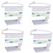 4 Pack child lock - invisible baby cabinet protection children's drawer lock cabinet drawer safety for gluing inside without drilling and screwing white
