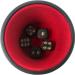 Red Lining Leather Professional Dice Cup with Black Mini Death Skull Dice Set - Buy Online on GoSupps.com